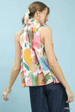 Umgee Multi-Color Floral Halter Neck Boho Top  Style Ratio