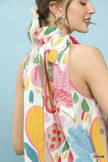 Umgee Multi-Color Floral Halter Neck Boho Top  Style Ratio
