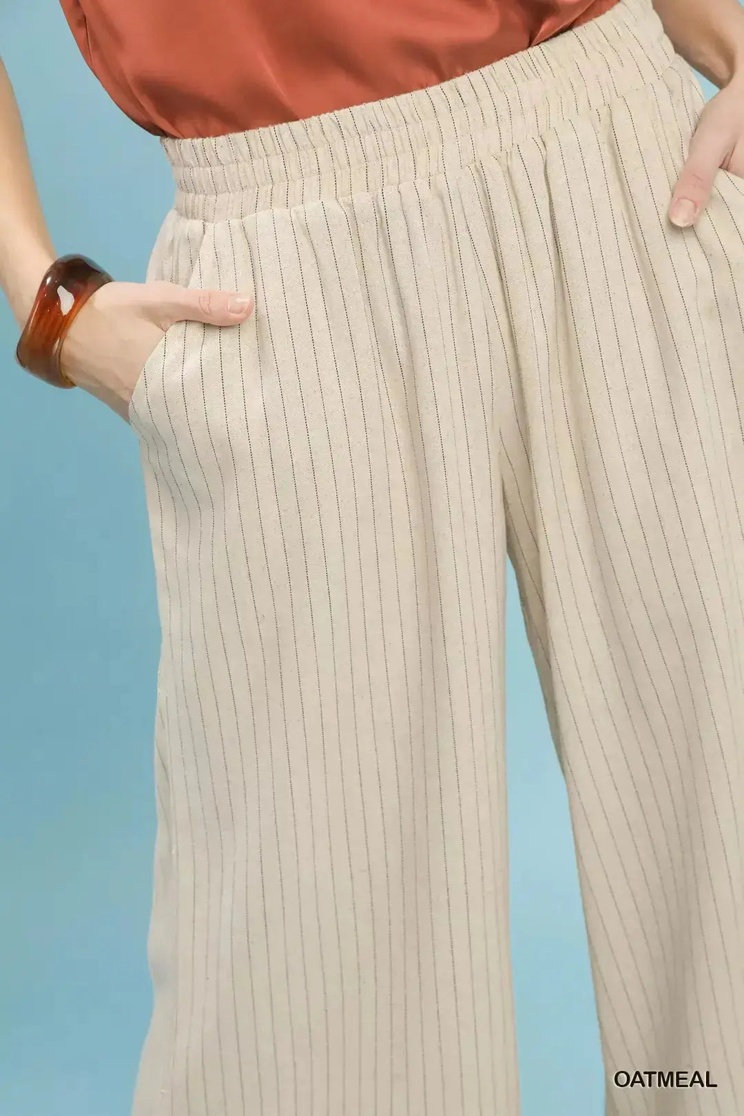 Umgee Pinstripe Wide Leg Pants  Style Ratio