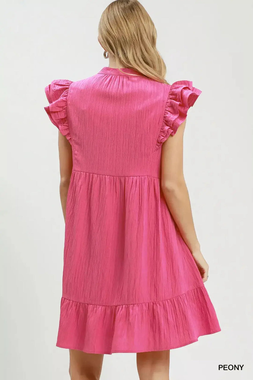 Umgee Ruffle Sleeve Babydoll Dress  Style Ratio
