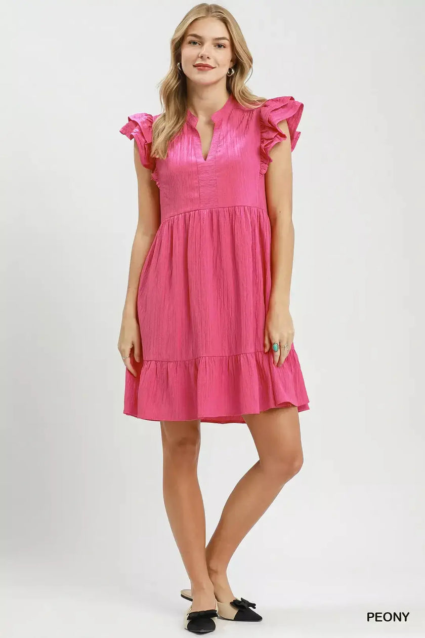 Umgee Ruffle Sleeve Babydoll Dress  Style Ratio