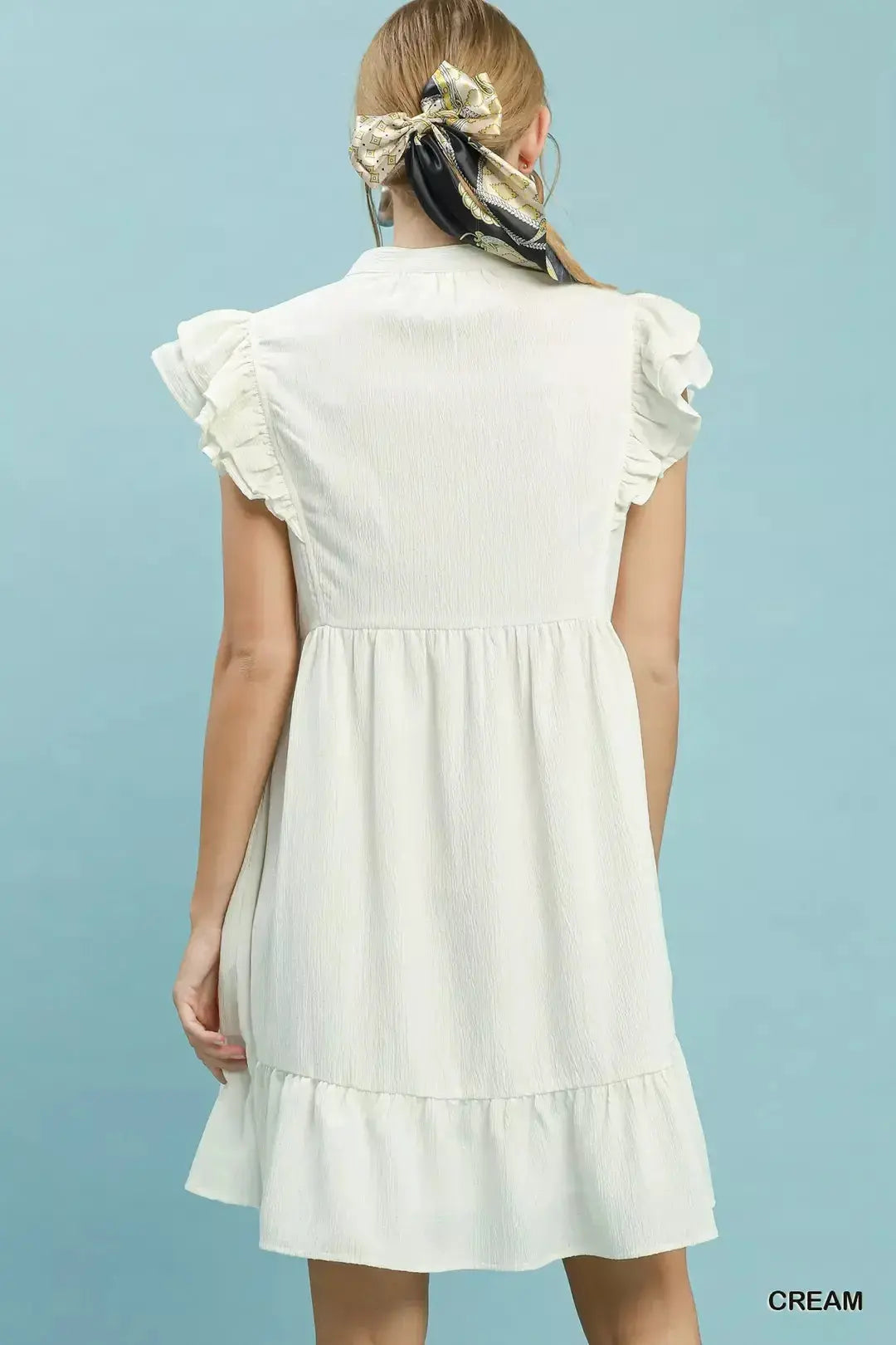 Umgee Ruffle Sleeve Babydoll Dress  Style Ratio