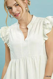 Umgee Ruffle Sleeve Babydoll Dress  Style Ratio