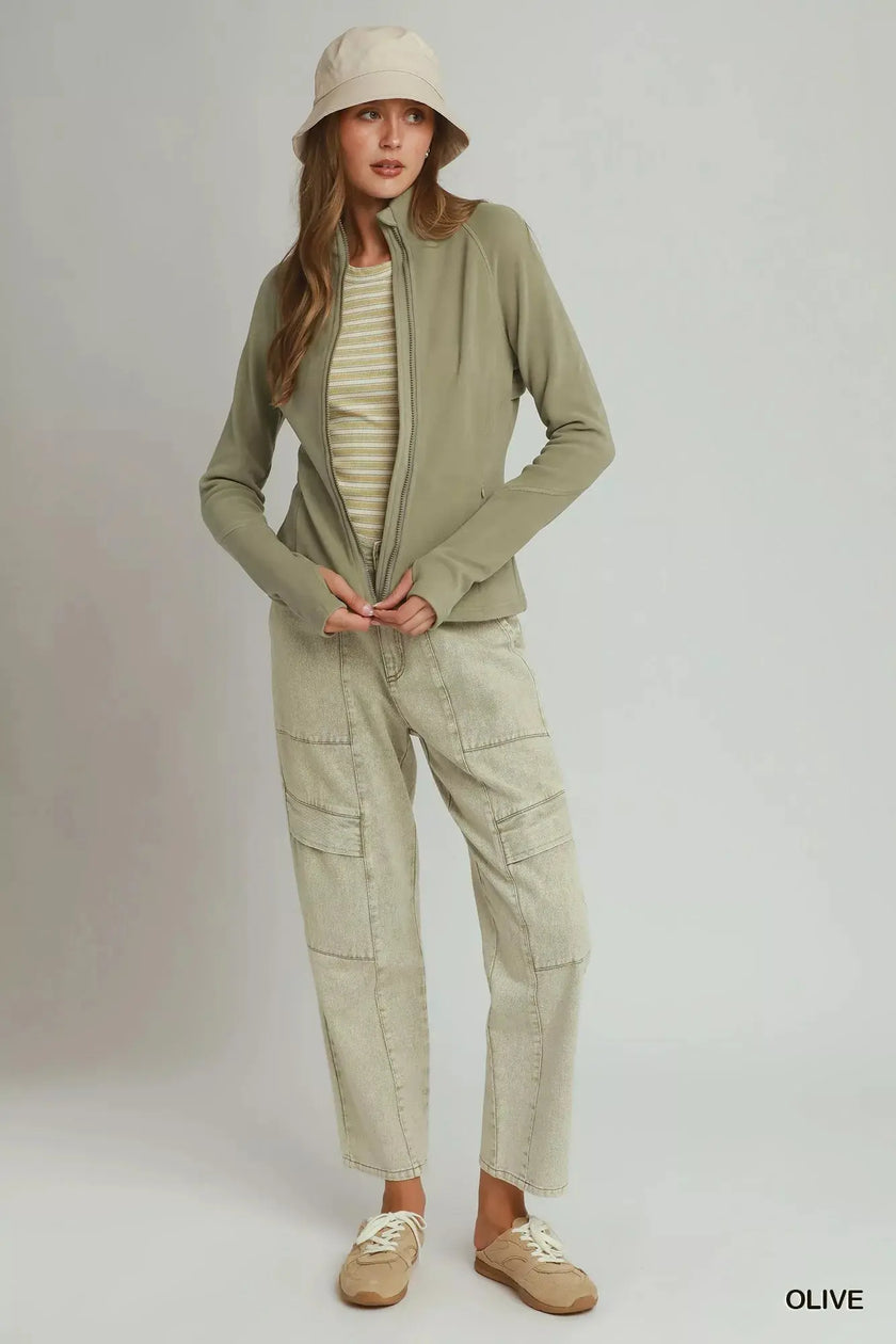 Umgee Soft Fleece Full Zip Jacket With Pockets  Style Ratio