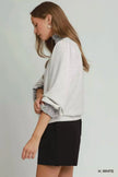 Umgee Stripe Ruffle Neck Long Sleeve Top  Style Ratio