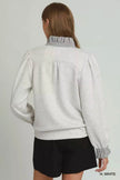 Umgee Stripe Ruffle Neck Long Sleeve Top  Style Ratio