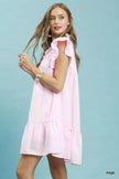 Umgee Stripe Smocked Yoke Ruffle Dress  Style Ratio