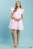 Umgee Stripe Smocked Yoke Ruffle Dress  Style Ratio
