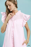 Umgee Stripe Smocked Yoke Ruffle Dress  Style Ratio