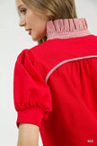 Umgee Striped Collar Popover Top  Style Ratio