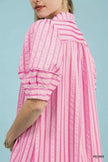 Umgee Striped Puff Sleeve Midi Dress  Style Ratio