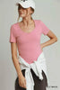 Umgee Sweetheart Neckline Front Double-Lined Top  Style Ratio