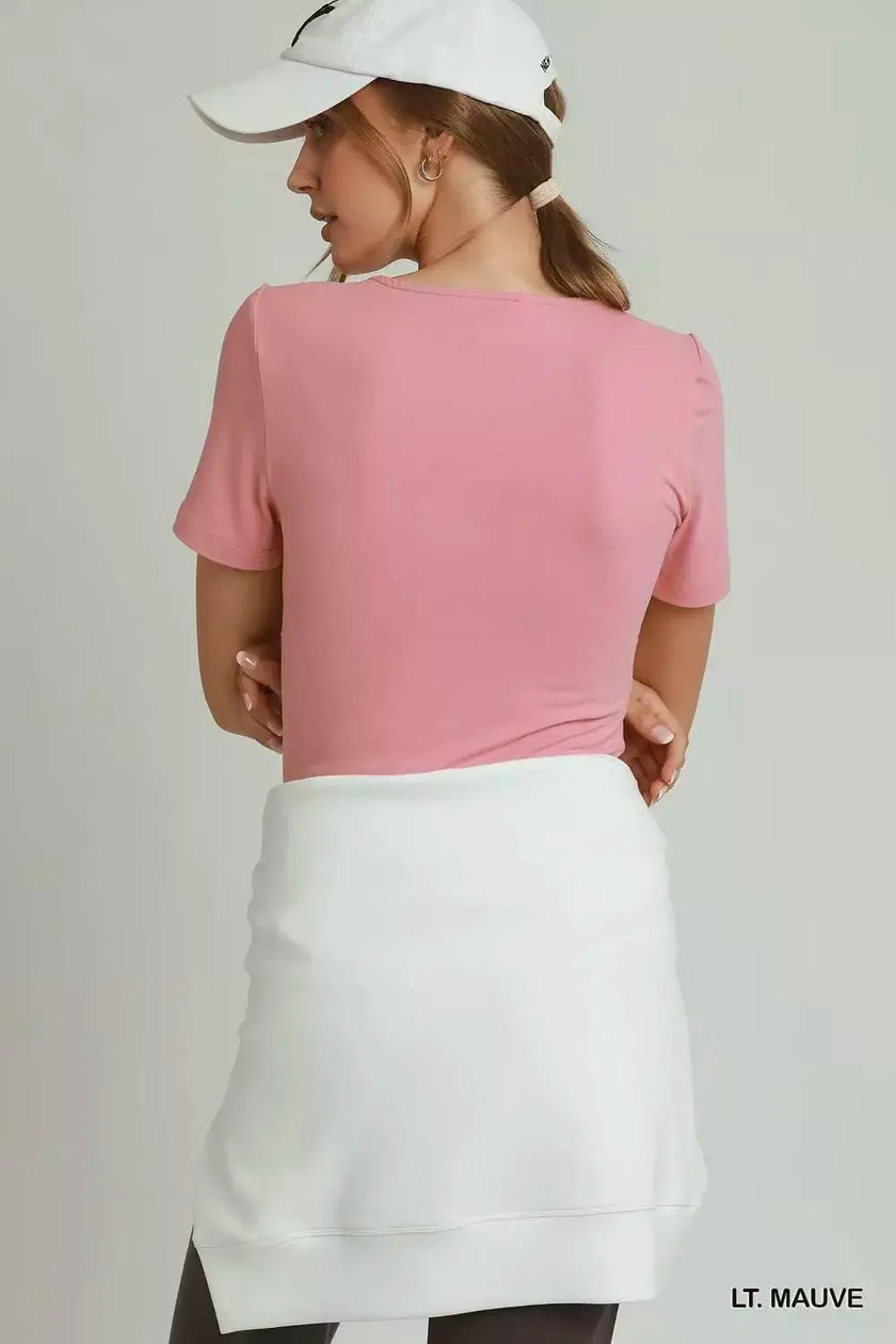 Umgee Sweetheart Neckline Front Double-Lined Top  Style Ratio