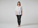 Unique Spectrum Solid Short Sleeve Blouse  Style Ratio