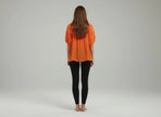 Unique Spectrum Solid Short Sleeve Blouse  Style Ratio