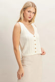 V-Neck Light Knit Vest  Style Ratio