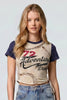 Varsity Renegade Lace-up Graphic Tee  Style Ratio