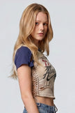 Varsity Renegade Lace-up Graphic Tee  Style Ratio