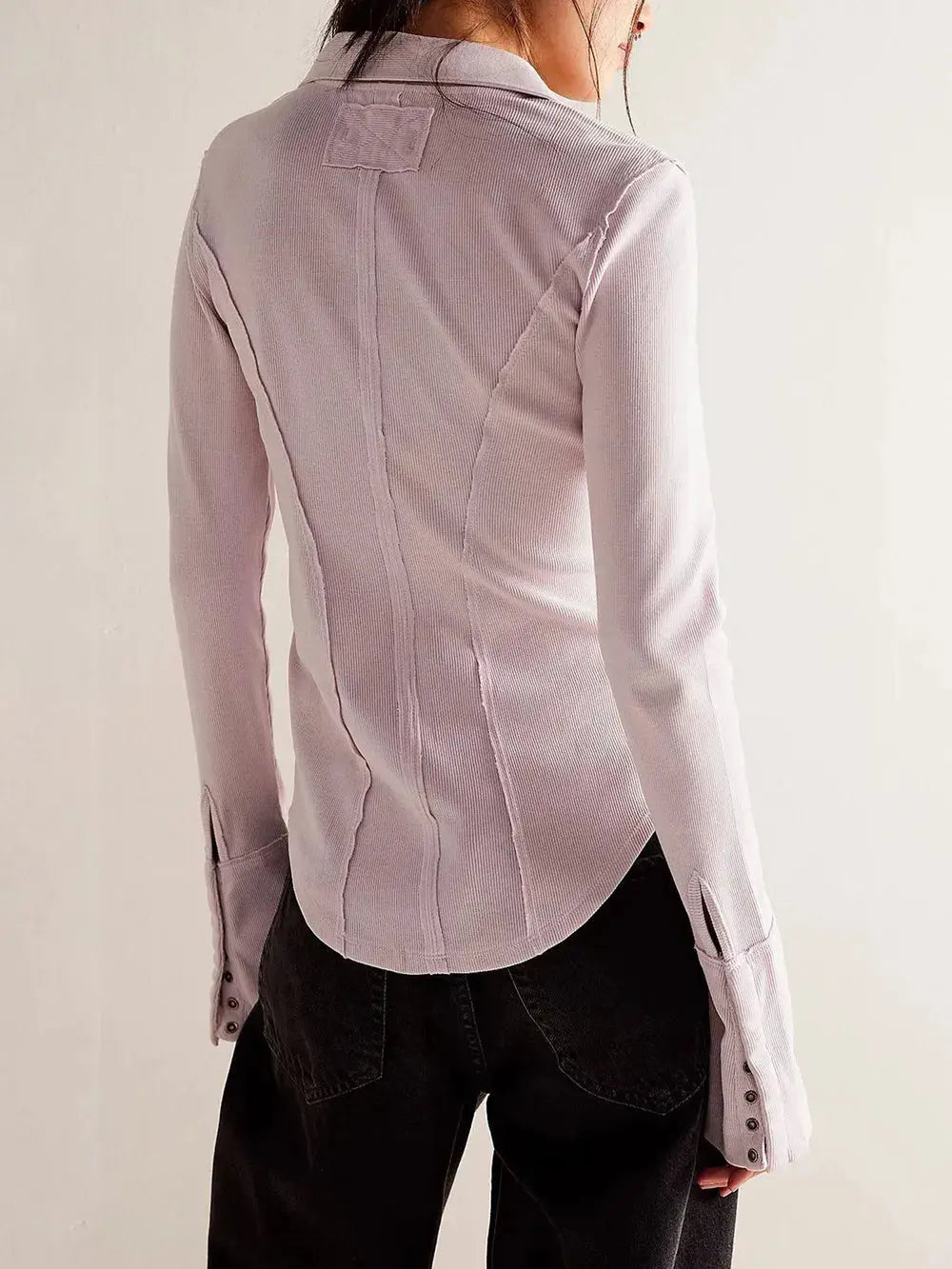 Versatile Long-sleeved Button up Shirt  Style Ratio