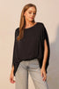 Washed Poly Silk Boat Neck Caftan Top  Style Ratio