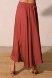 Washed Poly Silk Midi Swing Skirt  Style Ratio
