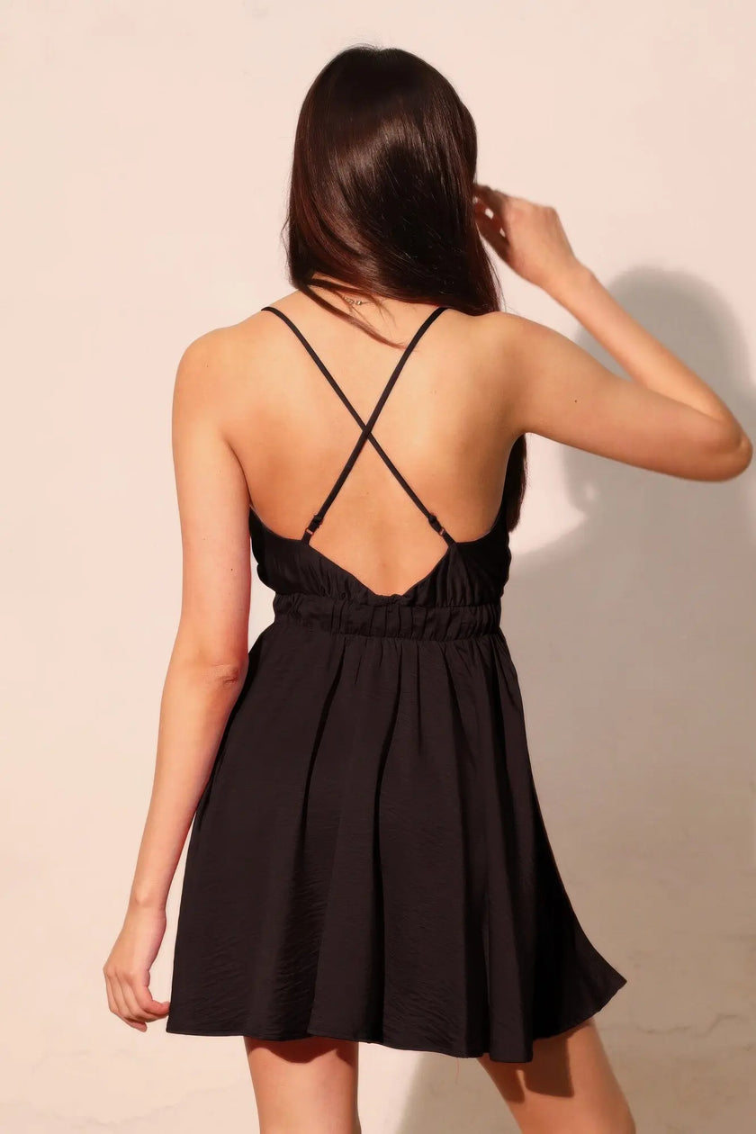 Washed Satin Crepe Cami Skater Dress  Style Ratio