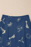 Western Print Satin Maxi Skirt  Style Ratio