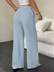 Wide Leg Pants with Drawstring  Style Ratio