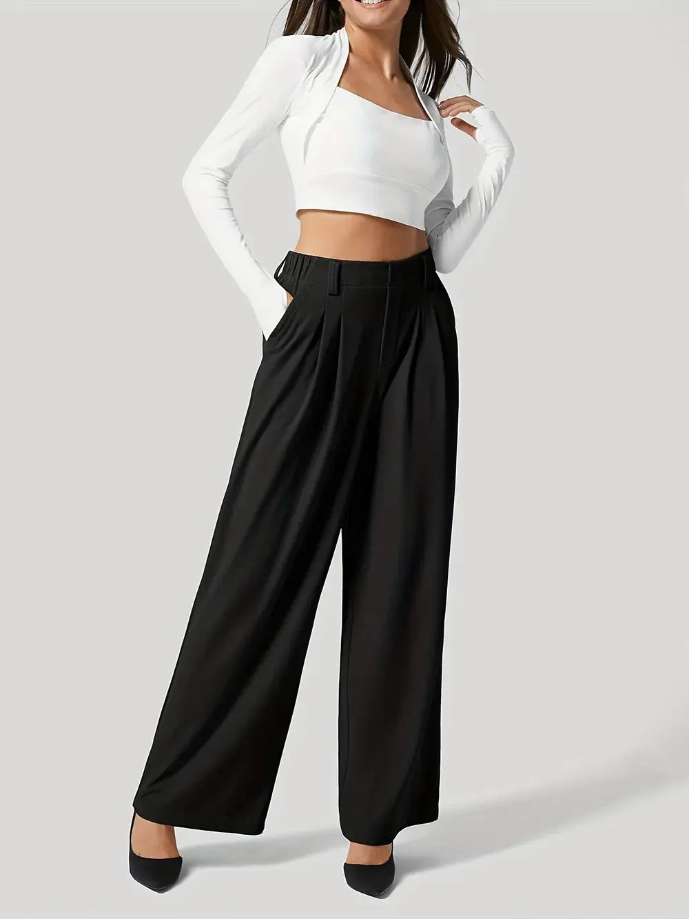 Wide Leg Pants with Pockets  Style Ratio