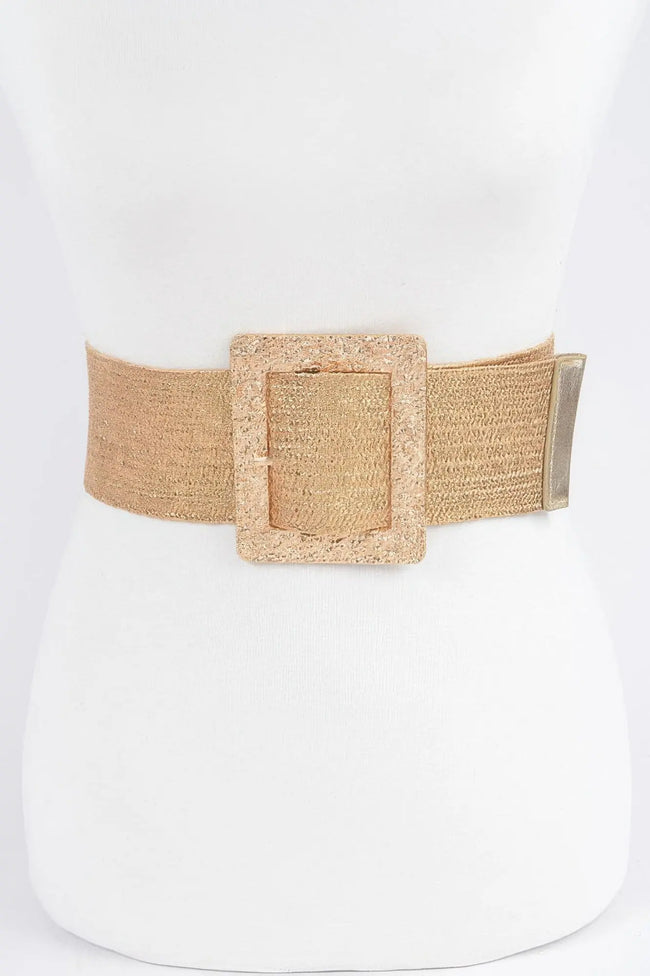 Wide Metal Buckle Plus Size Belt  Style Ratio