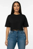 Women's Premium Short Sleeve Round Neck Basic Crop Top  Style Ratio
