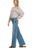 Zenana Boat Neck Balloon Sleeve Sweater  Style Ratio