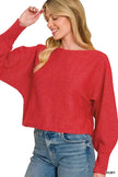 Zenana Boat Neck Balloon Sleeve Sweater  Style Ratio