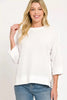 Zenana Double Knit 3/4 Sleeve Top  Style Ratio