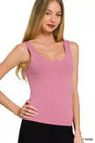 Zenana Double Layered Double Scoop Tank Top  Style Ratio