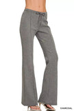 Zenana Drawstring Scuba Stretch Pintuck Pants  Style Ratio