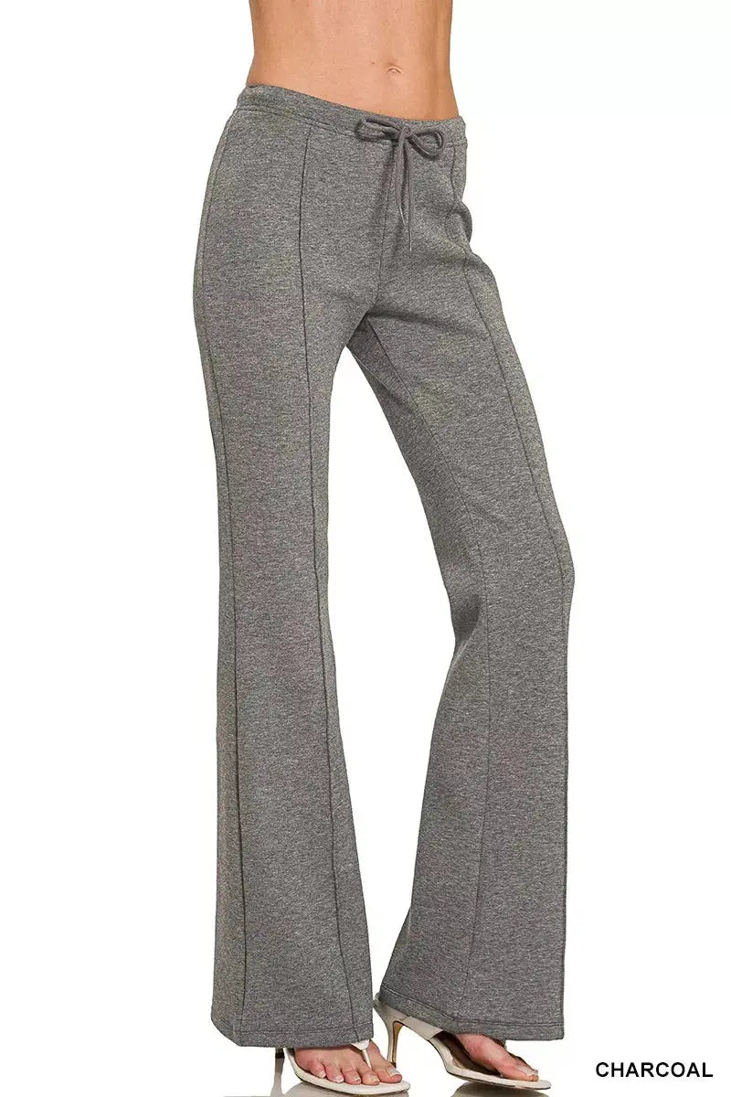 Zenana Drawstring Scuba Stretch Pintuck Pants  Style Ratio