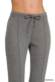 Zenana Drawstring Scuba Stretch Pintuck Pants  Style Ratio