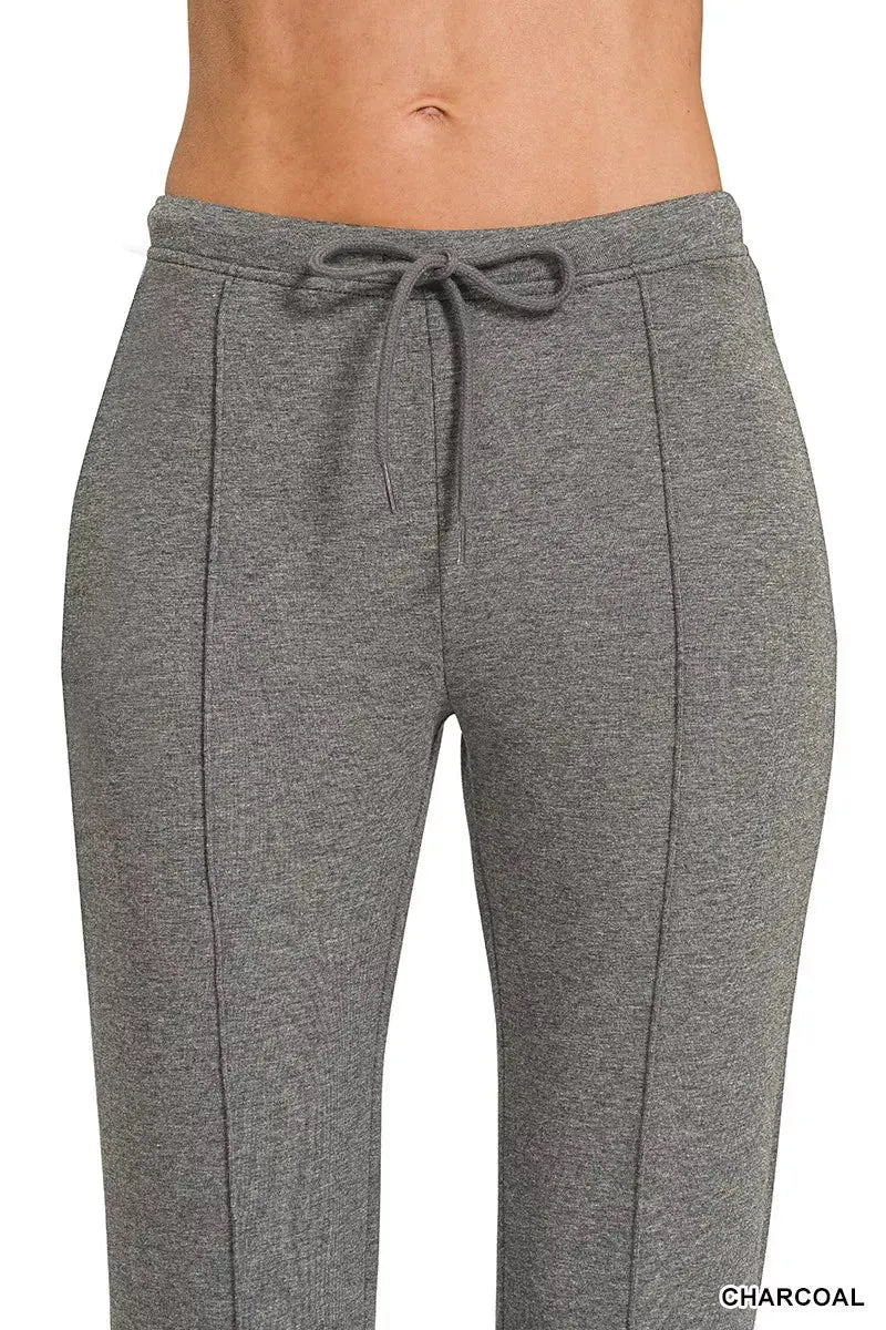 Zenana Drawstring Scuba Stretch Pintuck Pants  Style Ratio