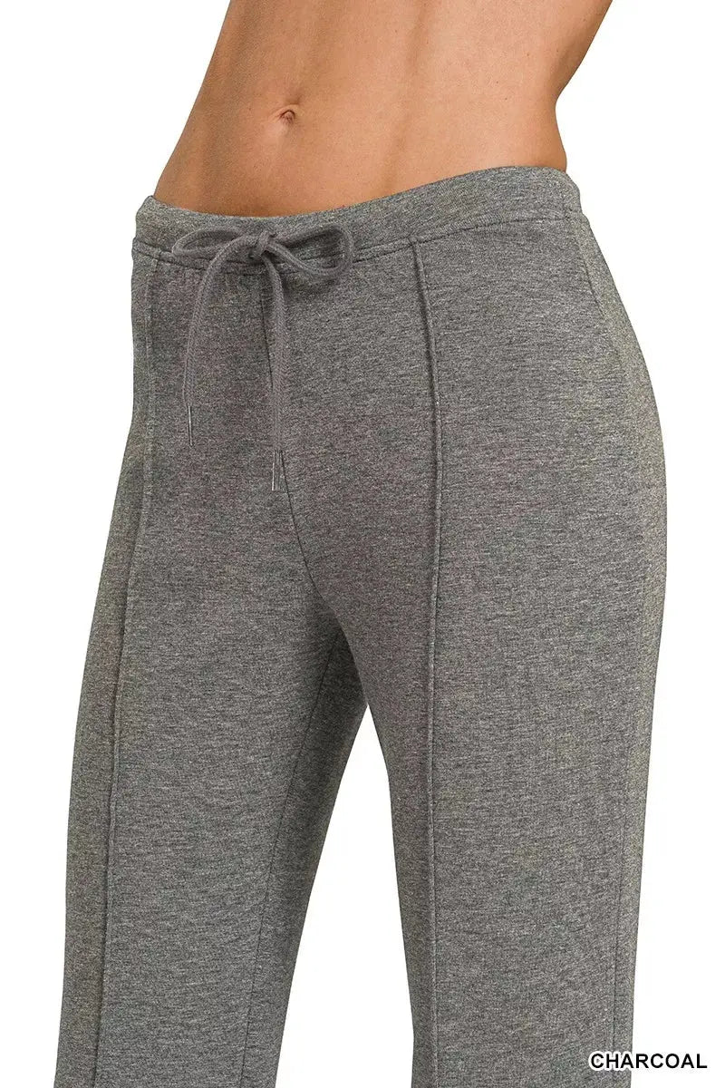 Zenana Drawstring Scuba Stretch Pintuck Pants  Style Ratio