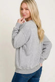 Zenana Fleece Acid Enzyme Washed Round Neck Sweatshirts  Style Ratio