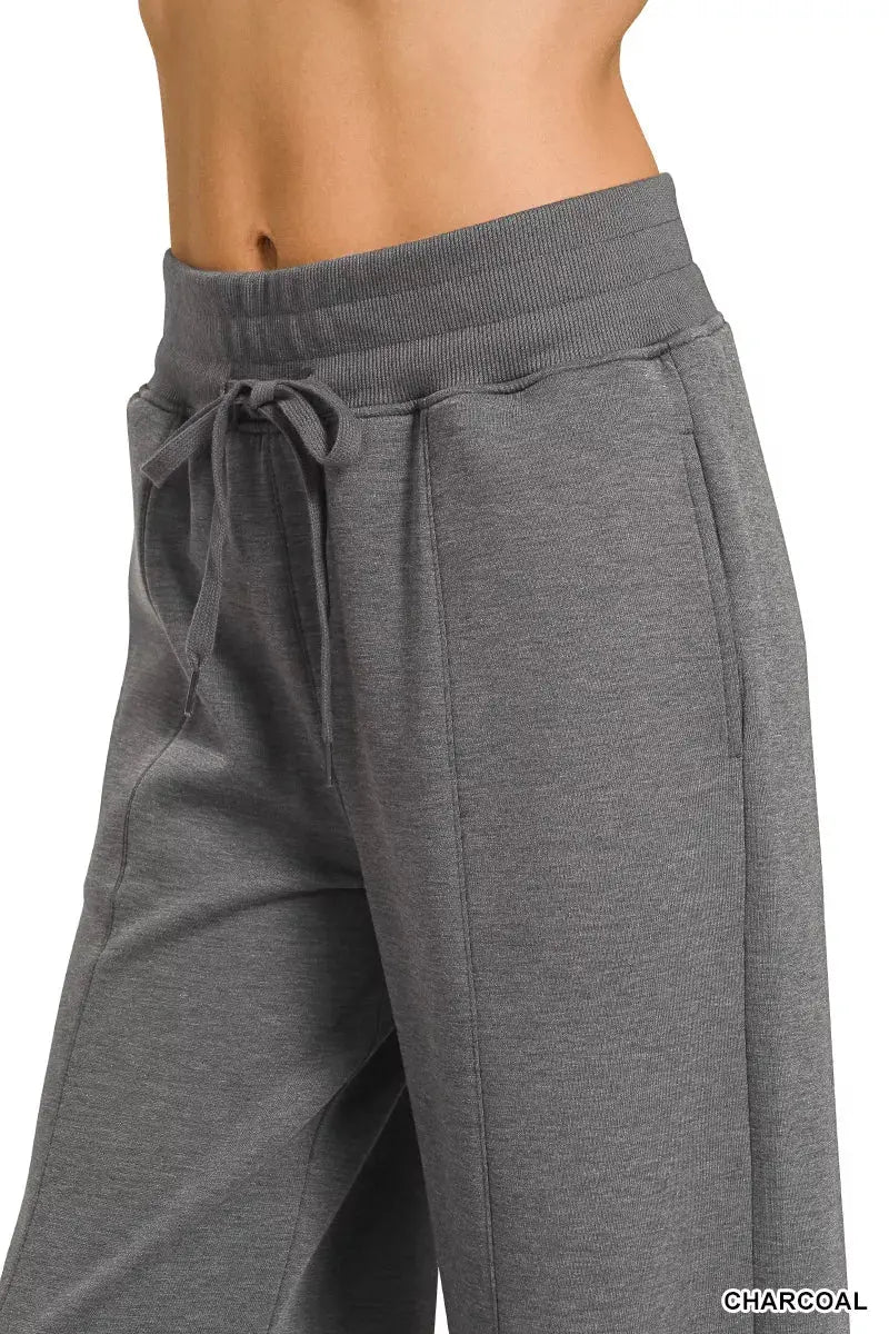 Zenana Scuba Collared Short Sleeve Pullover & Center Seam Pants Set  Style Ratio