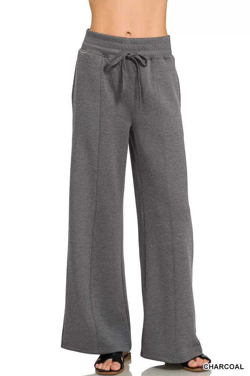 Zenana Scuba Collared Short Sleeve Pullover & Center Seam Pants Set  Style Ratio