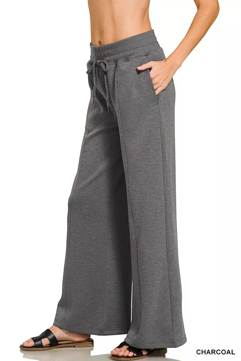 Zenana Scuba Collared Short Sleeve Pullover & Center Seam Pants Set  Style Ratio