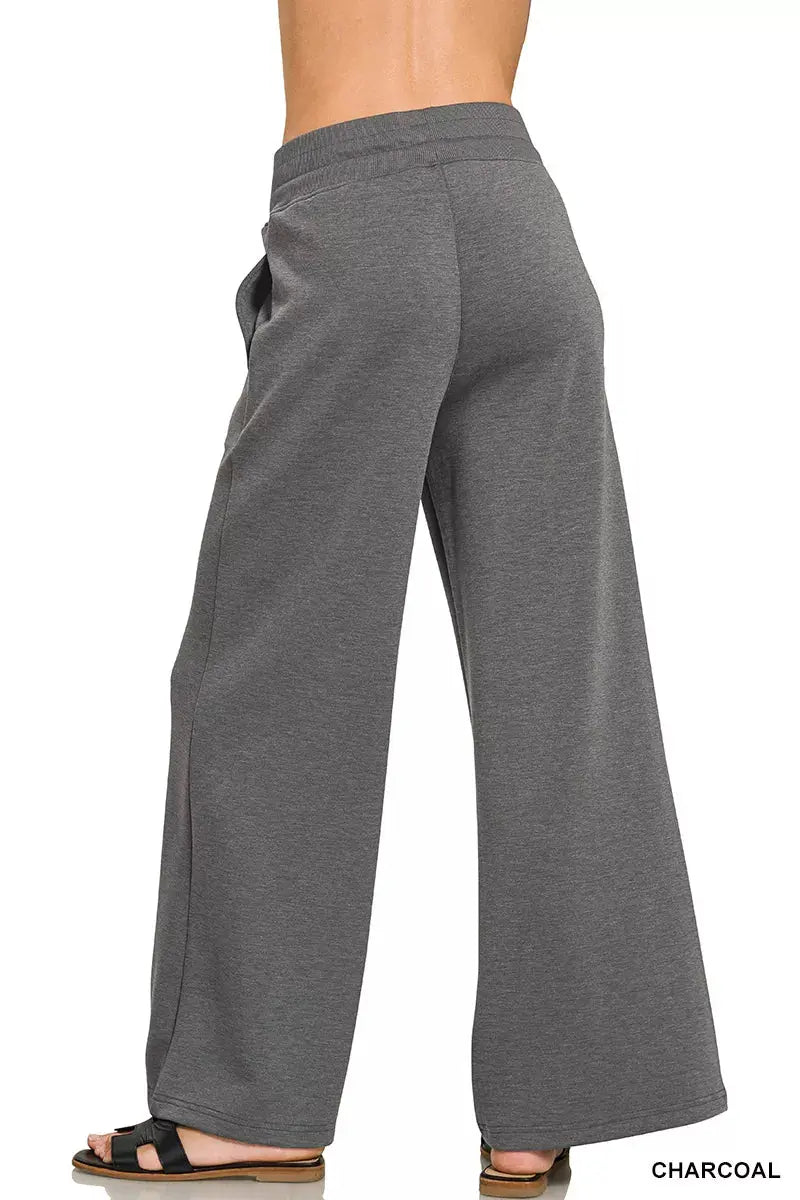 Zenana Scuba Collared Short Sleeve Pullover & Center Seam Pants Set  Style Ratio