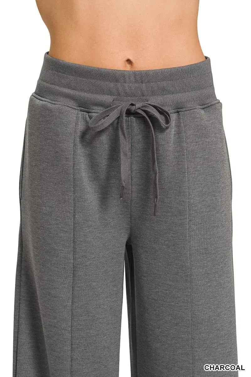 Zenana Scuba Collared Short Sleeve Pullover & Center Seam Pants Set  Style Ratio
