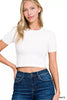 Zenana Seamless Cropped Short Sleeve T-Shirt  Style Ratio