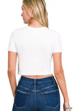 Zenana Seamless Cropped Short Sleeve T-Shirt  Style Ratio