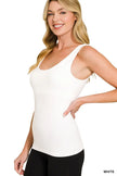 Zenana Seamless Tank Top With Built In Bra  Style Ratio