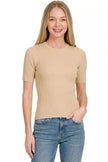 Zenana Viscose Ribbed Round Neck Sweater  Style Ratio
